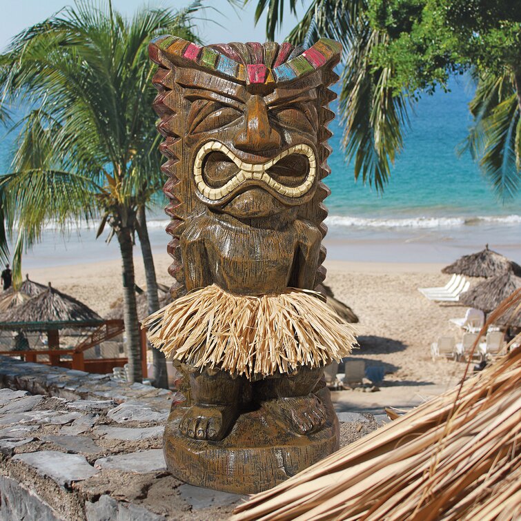 Pau Hana Hawaiian Tiki Totem Statue